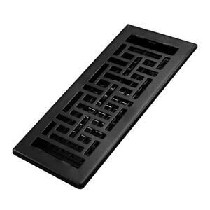 NEW Decor Grates 4x10 Black Metal Floor Register Oriental